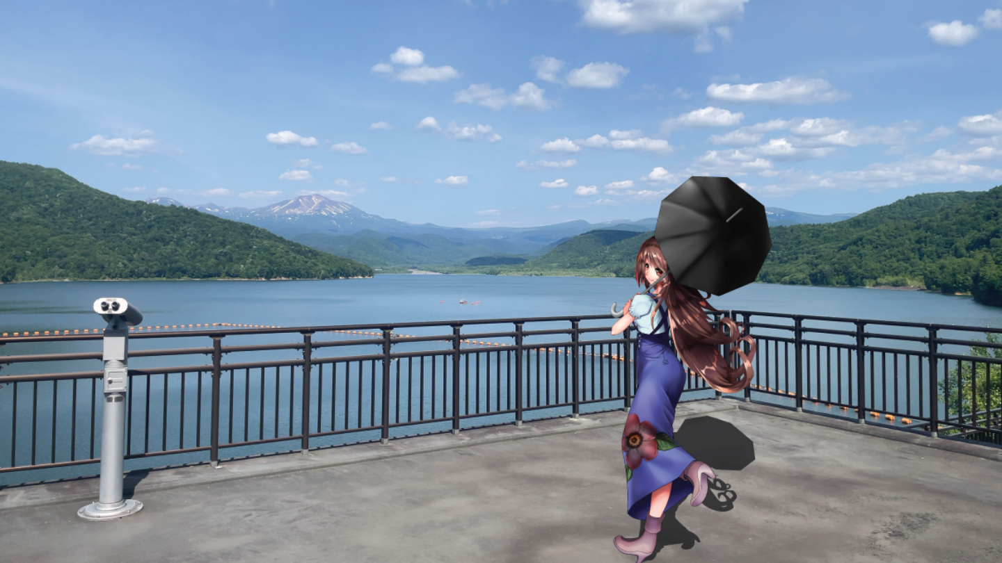 夏の忠別湖と最上奏音